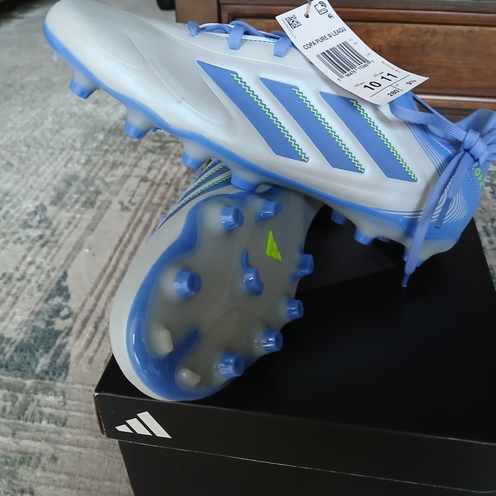 Adidas Copa Pure III Soccer Cleats - Blue and White